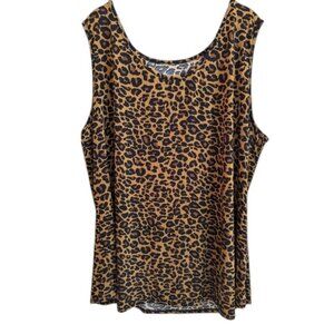 Leopard Print Sleeveless Blouse NWOT